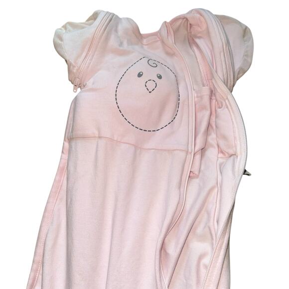 The Nested Bean Zen One Swaddle Sleep Sack S (3-6 Months) 13-18.5 lbs Soft Pink - Picture 2 of 6